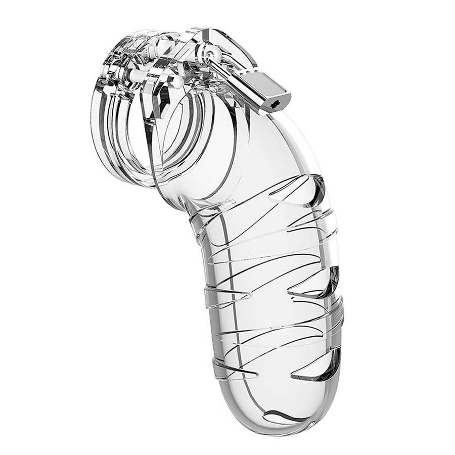 ManCage 5.5 Inch Model 05 Adjustable Male Chastity With Lock Chastity Clear