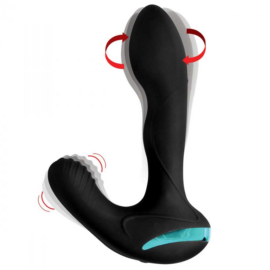 Maverick Rotating Vibrating Silicone Prostate Stimulator by XR Brands Prostate Massagers