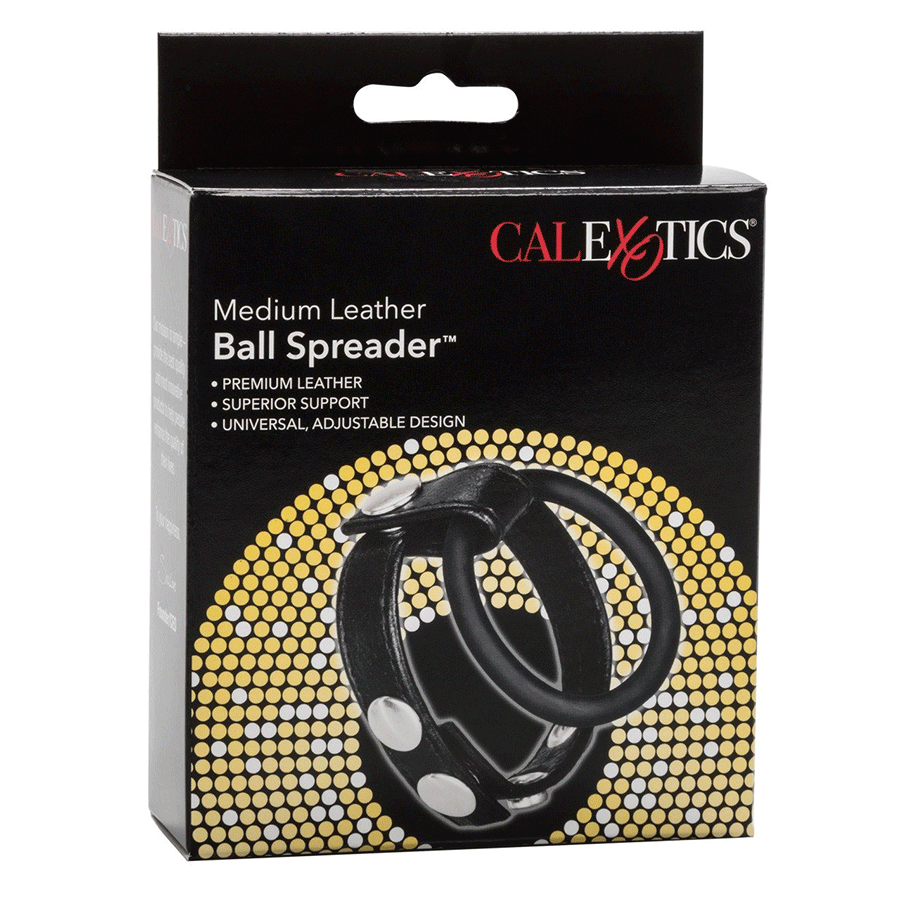 Medium Leather Ball Spreader Cock Ring by Cal Exotics Cock Rings