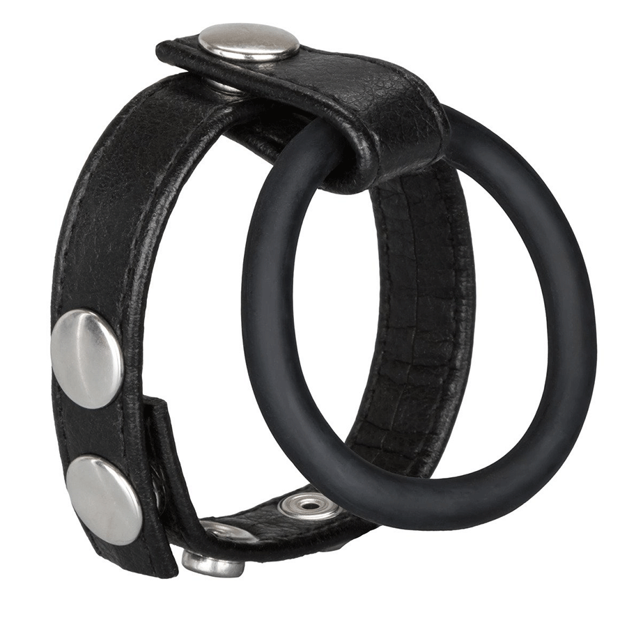 Medium Leather Ball Spreader Cock Ring by Cal Exotics Cock Rings