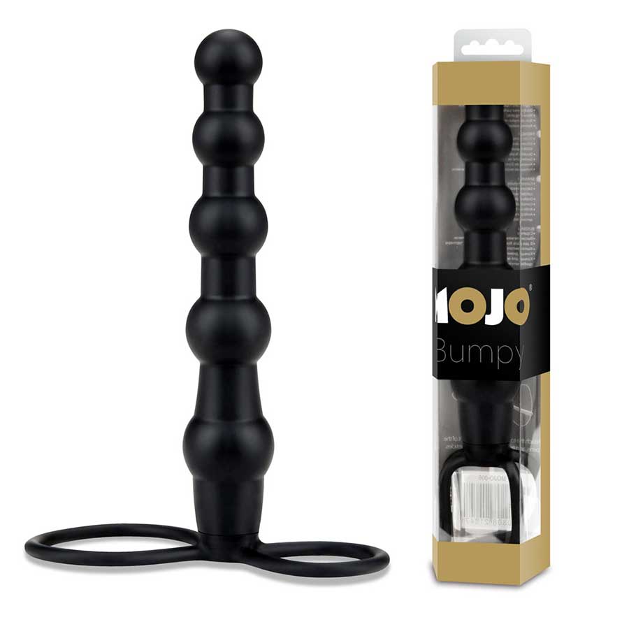 Mojo Bumpy Black Silicone Double Penetration Cock Ring Cock Rings