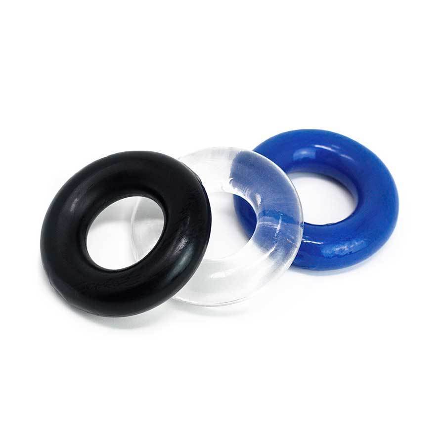 Multi Color Stretchy Stamina Boosting Cock Rings 3 Pack by Lynk Pleasure Cock Rings
