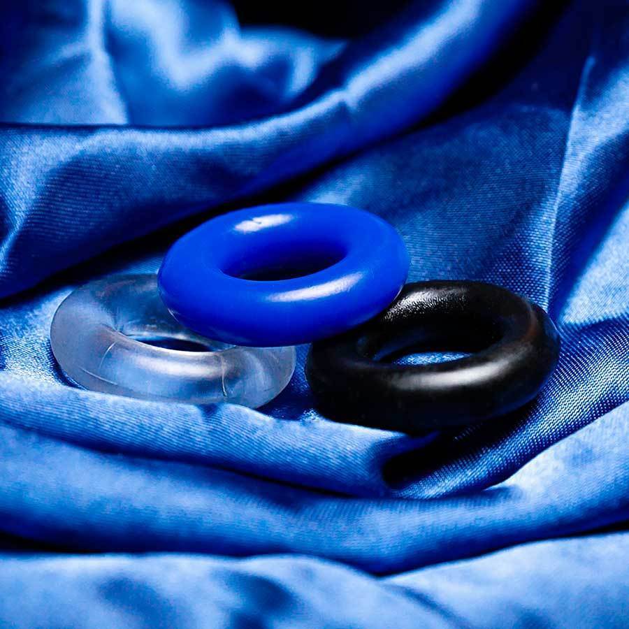 Multi Color Stretchy Stamina Boosting Cock Rings 3 Pack by Lynk Pleasure Cock Rings