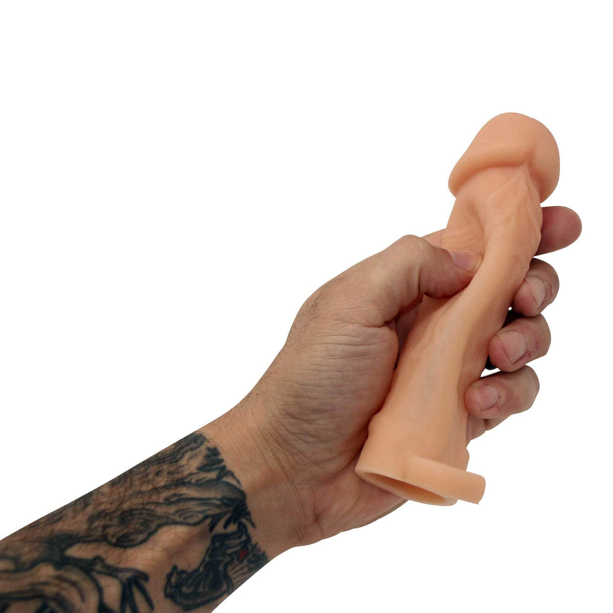 Natural 6 Inch Penis Extension Sleeve for Men by Healthy Vibes Cock Sheaths