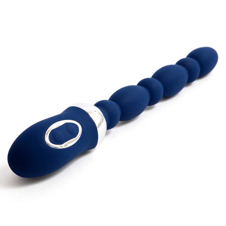 Nu Sensuelle Homme 15 Function Flexii Vibrating Silicone Anal Beads Navy Blue Anal Sex Toys