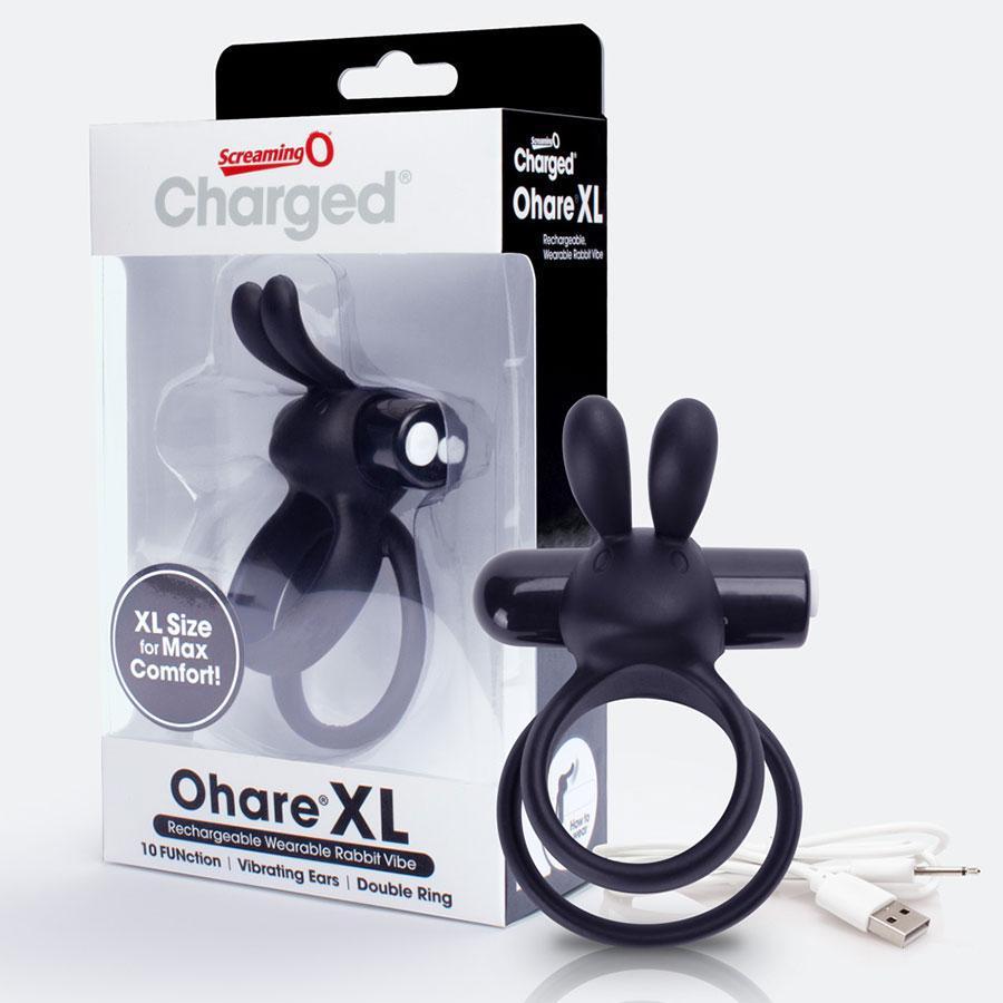 Ohare XL Rechargeable Vibrating Rabbit Cock Ring &amp; Couples Vibrator by Screaming O Cock Rings