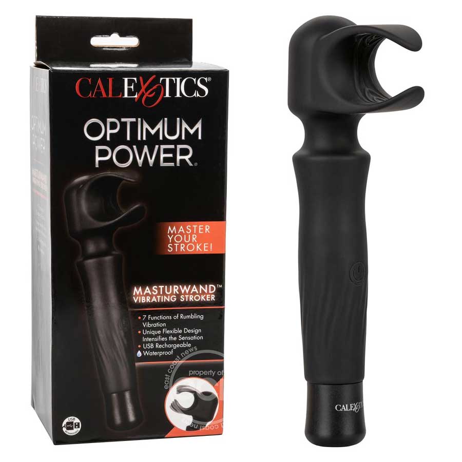 Optimum Power Masturwand Vibrating Stroker Rechargeable Masturbator by Calexotics Masturbators