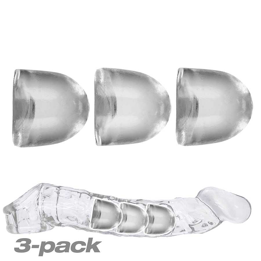 penis sleeve plug Adjustfit Cock Sheath Penis Sleeve Extension Insert 3 Pack