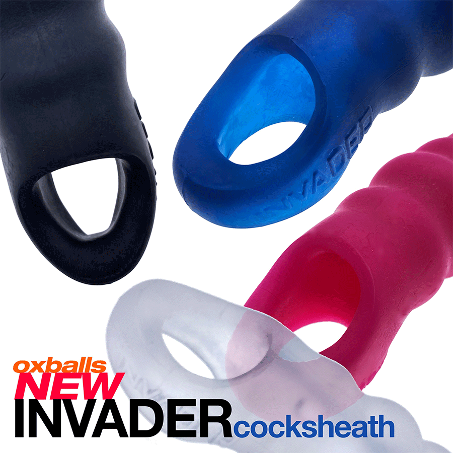 Oxballs Invader Rippled Open-Ended Silicone Cock Sheath Extender Cock Sheaths