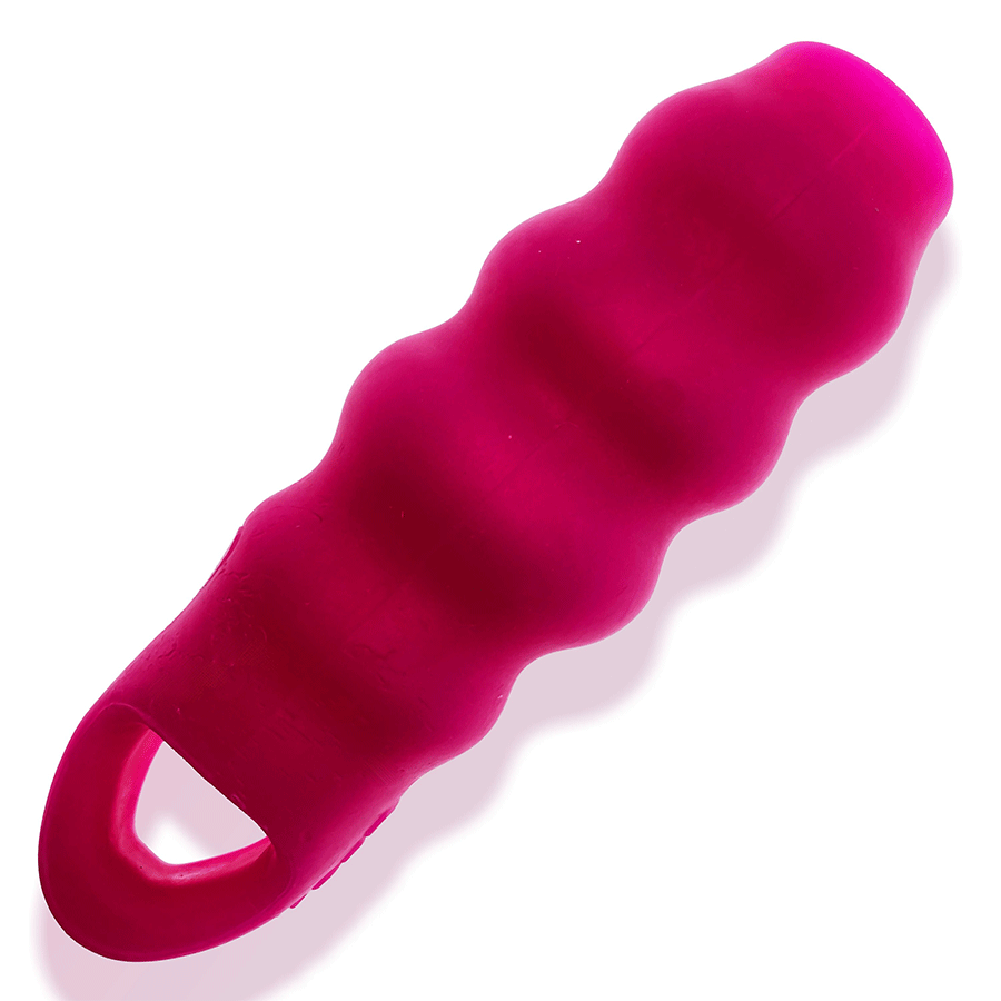 Oxballs Invader Rippled Open-Ended Silicone Cock Sheath Extender Cock Sheaths Pink