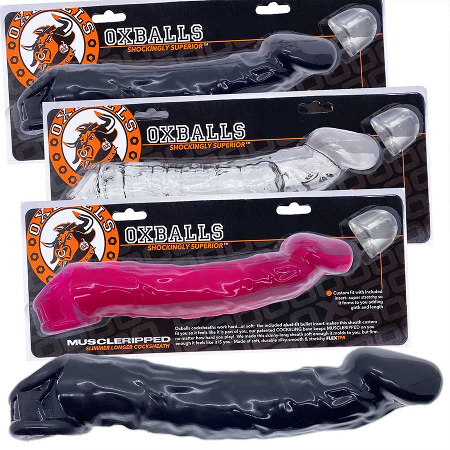 Oxballs Muscle Ripped Realistic Cock Sheath Extender Sleeve