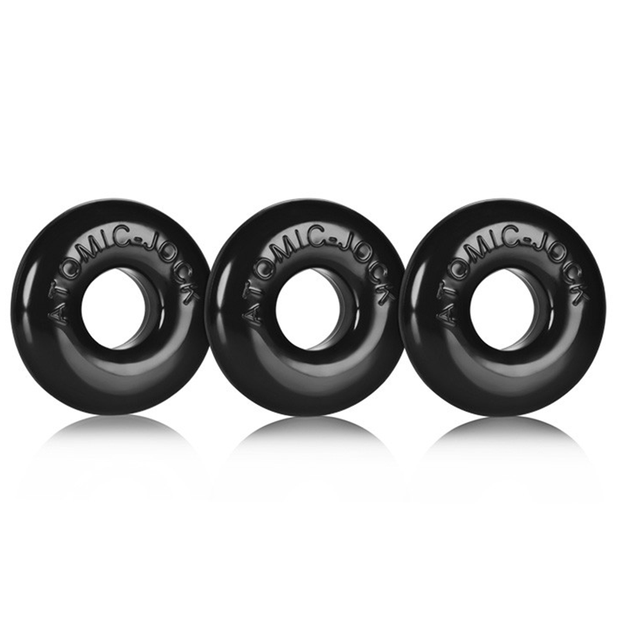 Oxballs Ringer Stretchy Cock Ring 3 Pack Cock Rings Black