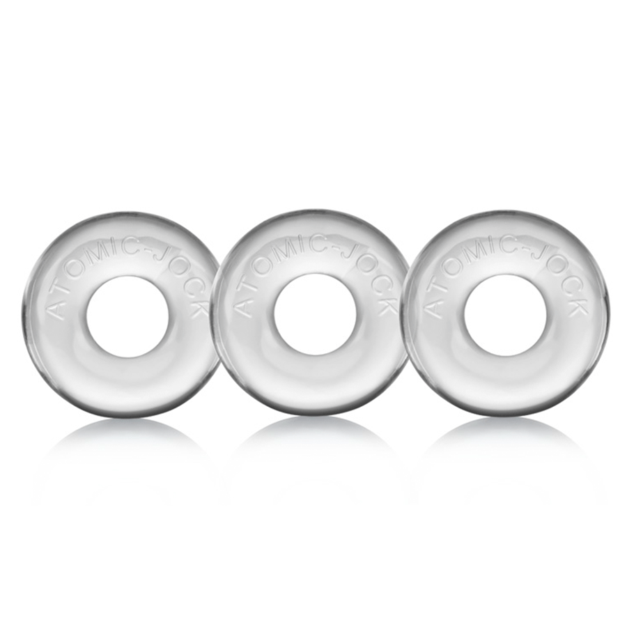 Oxballs Ringer Stretchy Cock Ring 3 Pack Cock Rings Clear