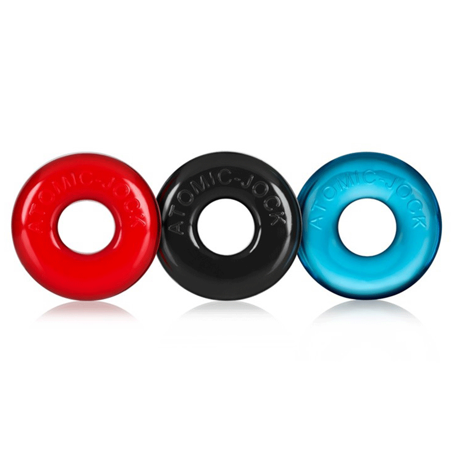 Oxballs Ringer Stretchy Cock Ring 3 Pack Cock Rings Multi-Color