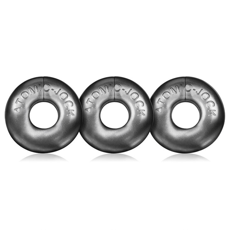 Oxballs Ringer Stretchy Cock Ring 3 Pack Cock Rings Silver