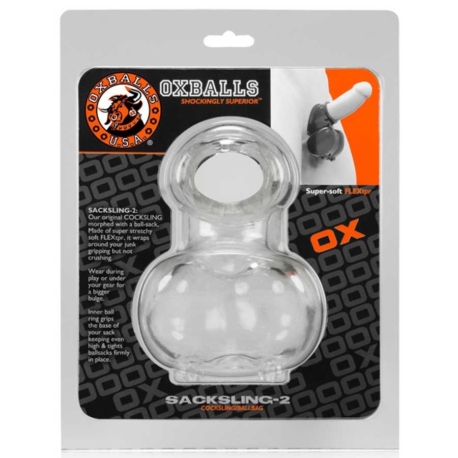 Oxballs Sacksling 2 | Dual Cocksling &amp; Ball Stretcher Cock Rings