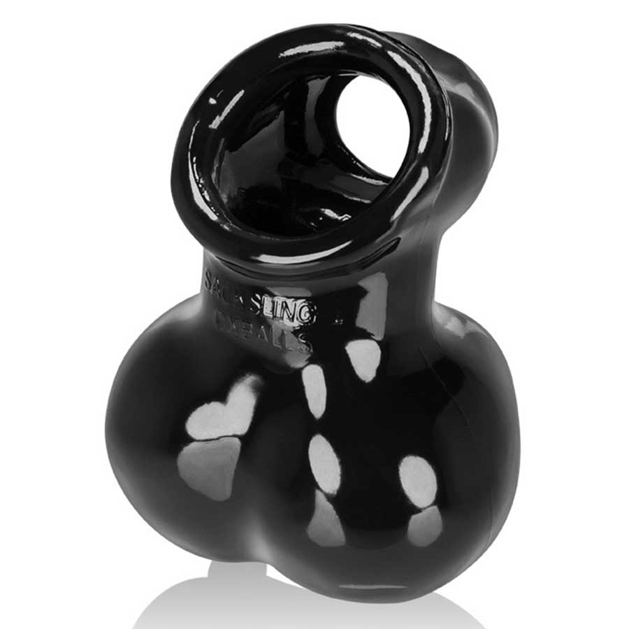 Oxballs Sacksling 2 | Dual Cocksling & Ball Stretcher Cock Rings Black