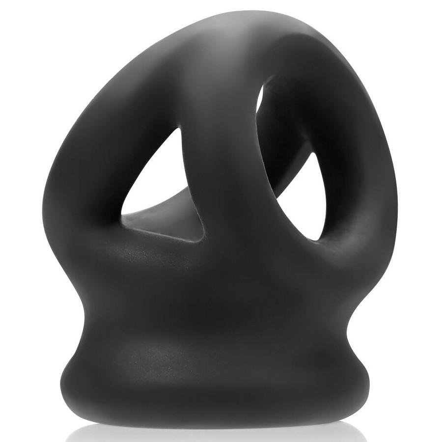 Oxballs Tri-Squeeze Ball-Stretcher & Cock Cage | Black Ice Cock Rings