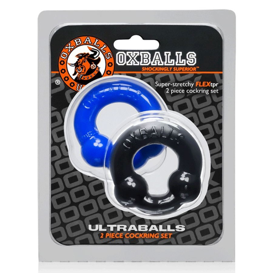 Oxballs Ultraballs Dual Beaded Stretchy Cock Ring Set for Men Cock Rings