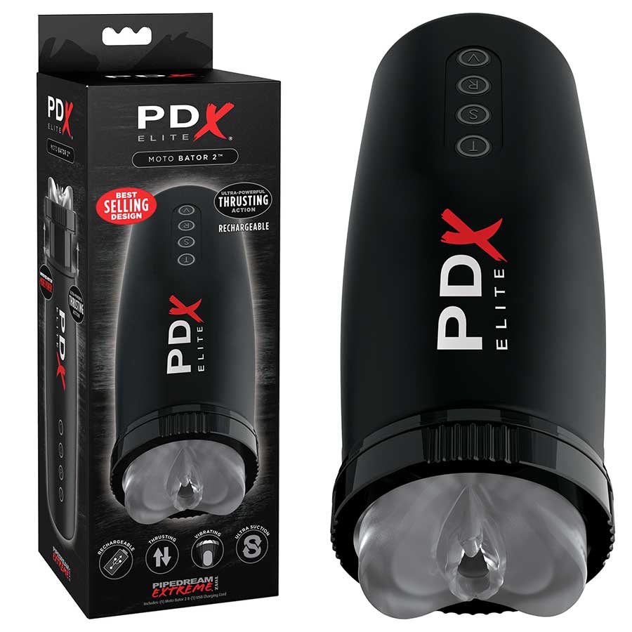 PDX Elite Motorbator 2 Vibrating & Thrusting Stroker by Pipedream PDX Elite Motorbator 2 Vibrating & Thrusting Stroker by Pipedream