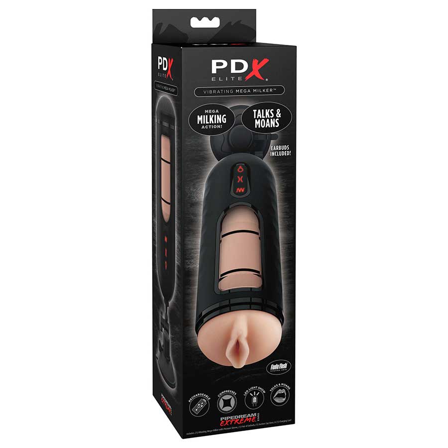 PDX Elite Vibrating Fanta Flesh Mega Milker Masturbator by Pipedream Products Masturbators