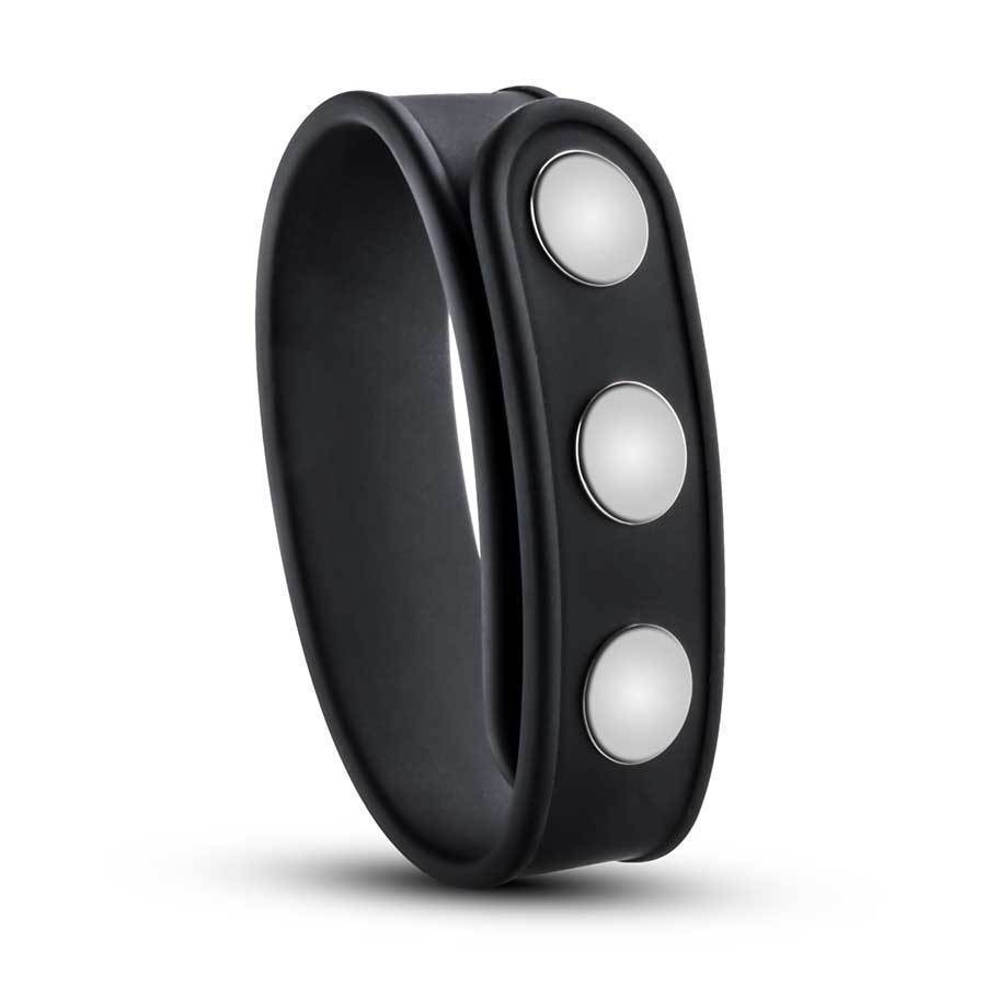 Performance 3 Snap Adjustable Black Silicone Cock Ring for Men Cock Rings