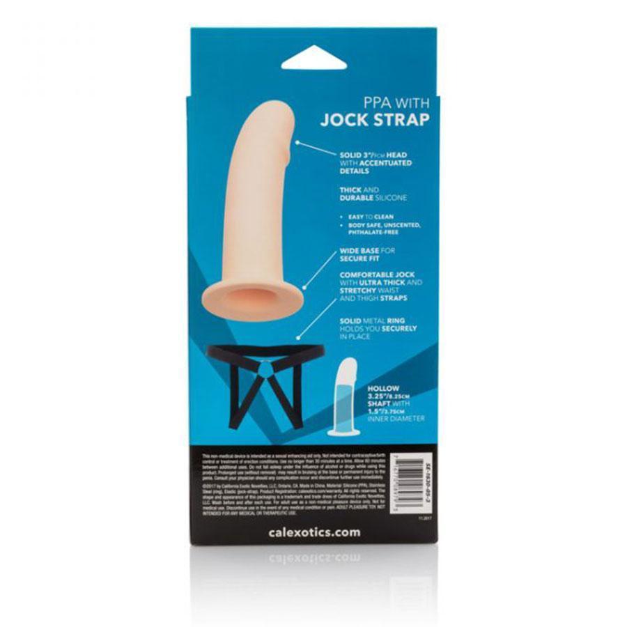PPA 7 Inch Hollow Penis Extension Strap On Sleeve with Jock Strap Harness for Men Cock Sheaths