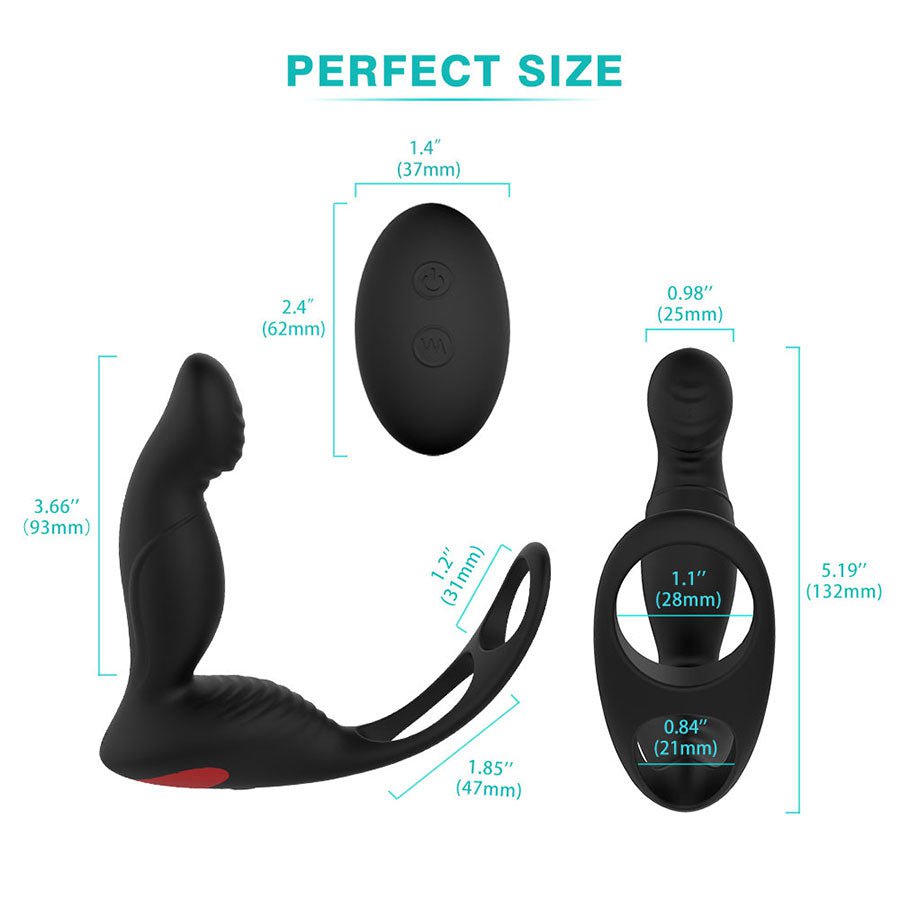 PPD 9-Speed Vibrating Prostate Massager and Cock Ring PPD 9-Speed Vibrating Prostate Massager and Cock Ring