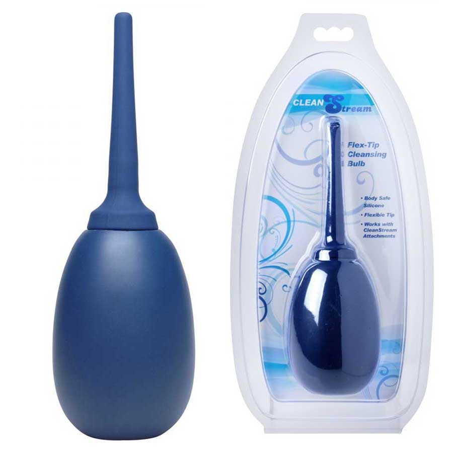 Premium Flex Tip 8 oz Silicone Anal Enema Cleansing Bulb by CleanStream Anal Douche