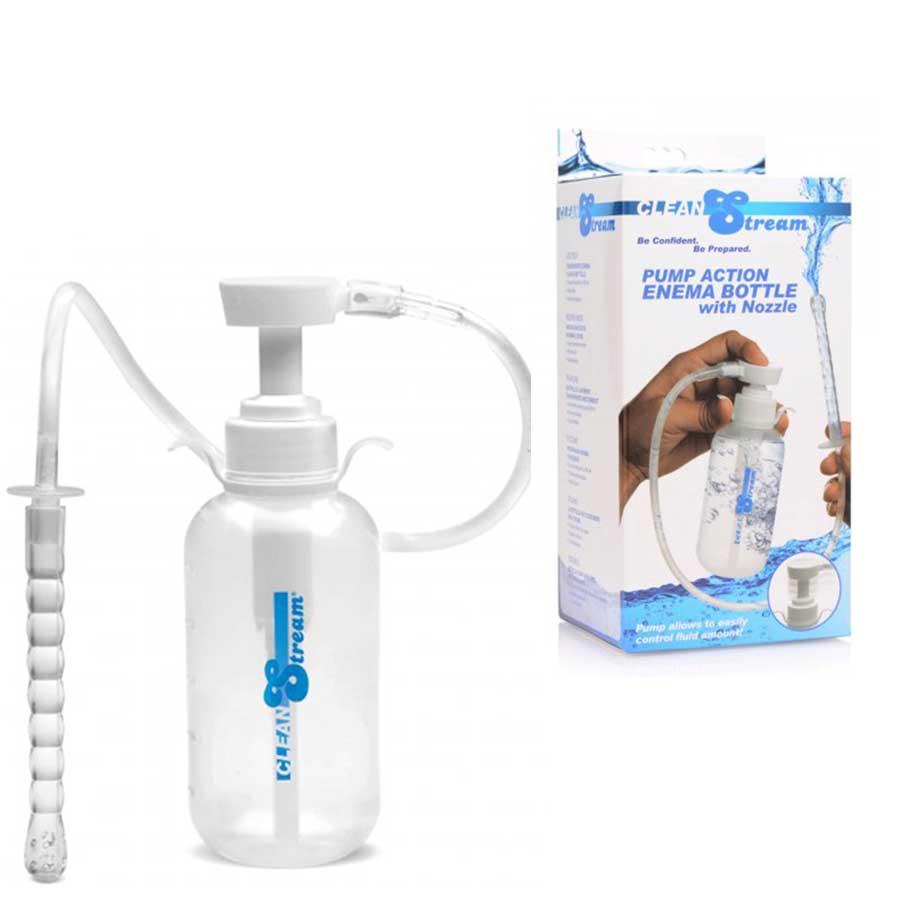 Pump Action Anal Enema and Douche Bottle with Comfort Tip by CleanStream Anal Douche