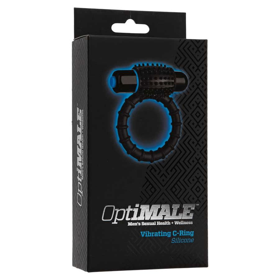 Pure Silicone Vibrating Cock Ring and Penis Enhancer by Optimale Black Cock Rings