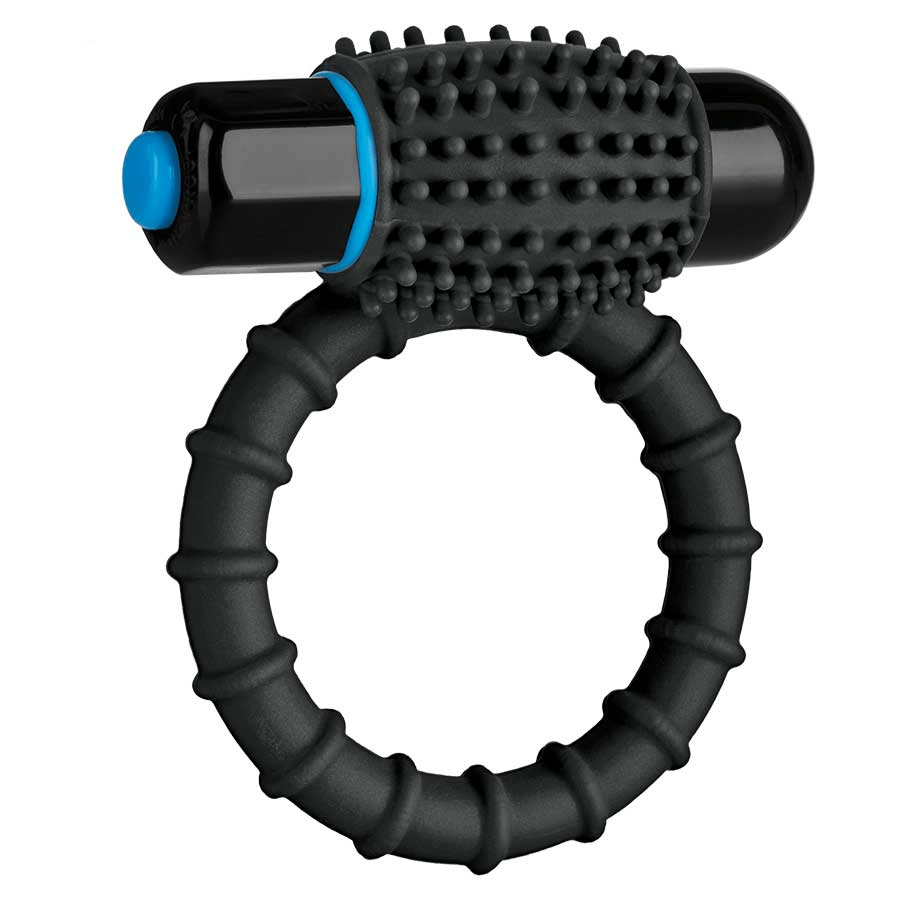 Pure Silicone Vibrating Cock Ring and Penis Enhancer by Optimale Black Cock Rings