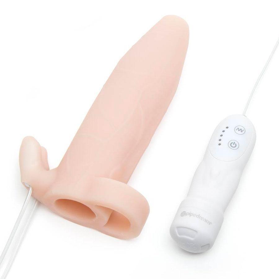 Realistic Duo Clit Climax-Her Vibrating Penis Extension by Fantasy X-Tensions Cock Sheaths