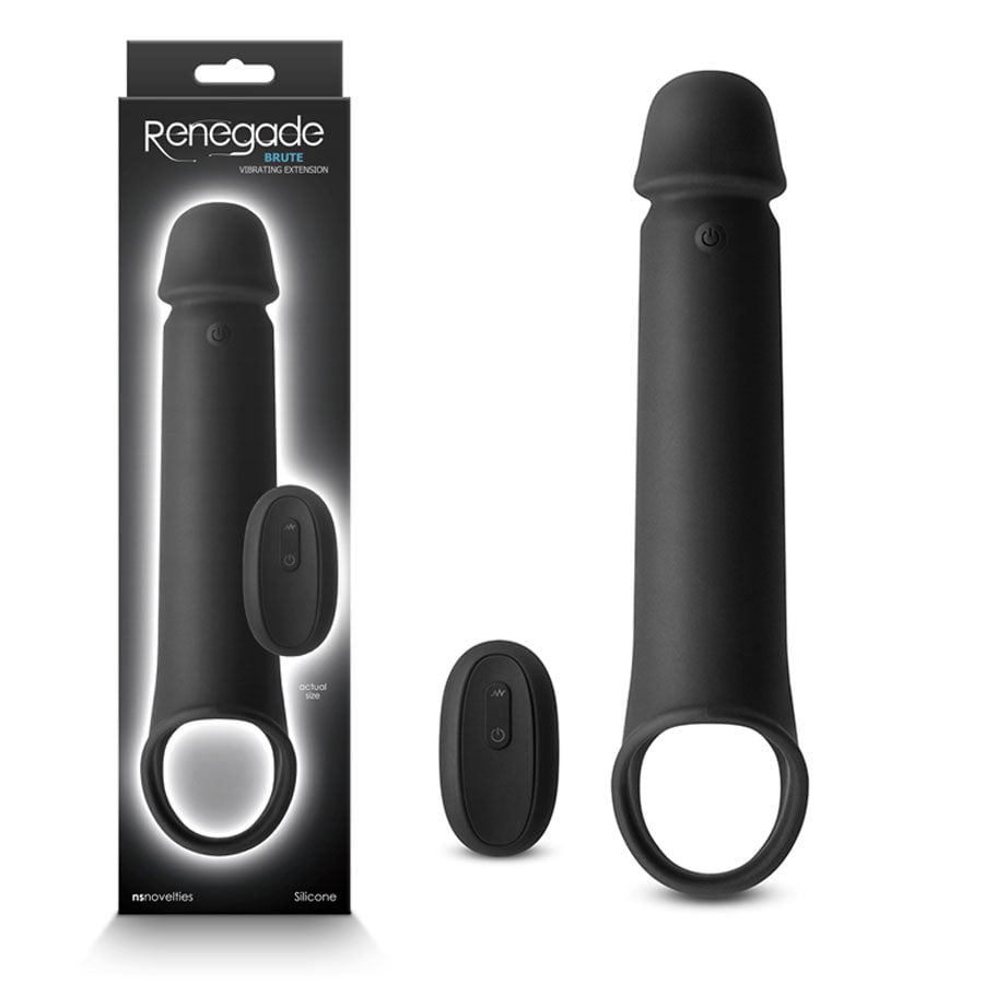 Renegade Brute Rechargeable Silicone Vibrating Penis Extension Cock Sheaths