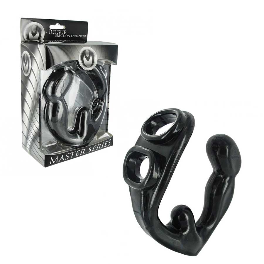 Rogue Erection Enhancer Cock &amp; Ball Sling Anal Plug by Master Series Cock Rings