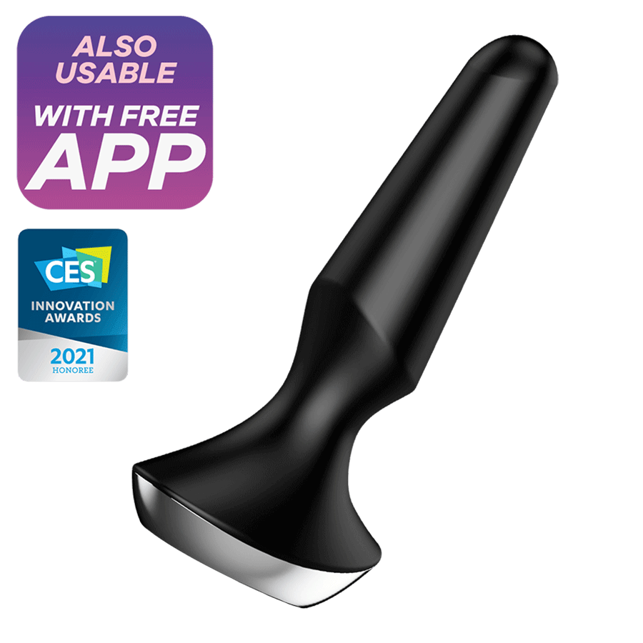 Satisfyer Plug-ilicious 2 Black Silicone Vibrating Butt Plug Anal Sex Toys