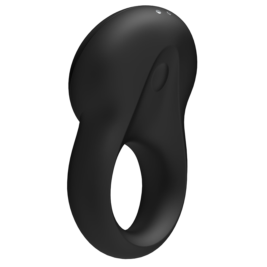 Satisfyer Signet Black Silicone Vibrating Cock Ring with App Control Cock Rings