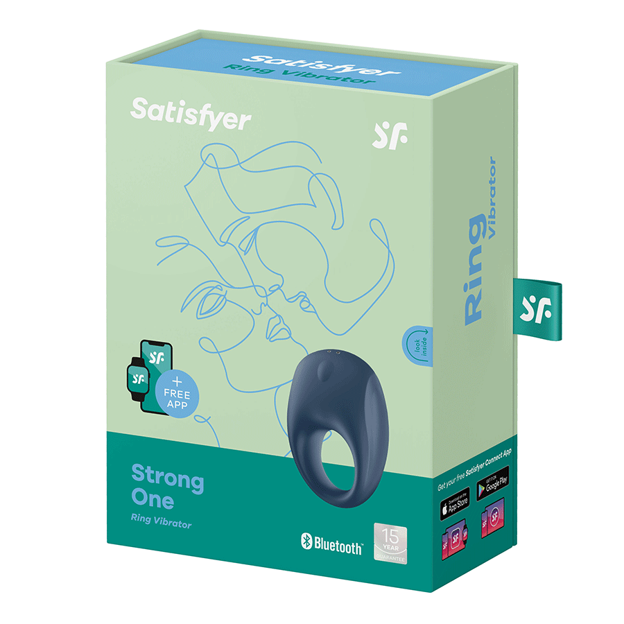 Satisfyer Strong One App Controlled Silicone Vibrating Cock Ring Cock Rings