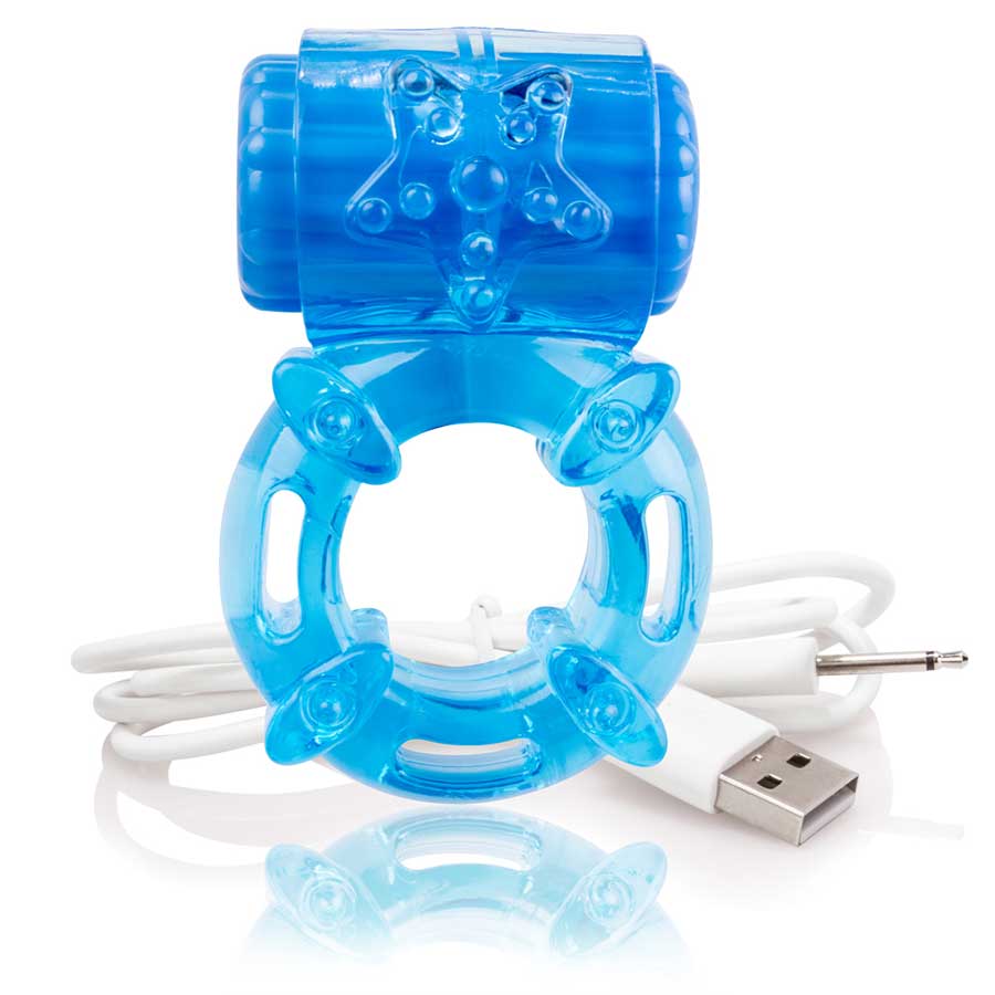 Screaming O Charged Big O Rechargeable Vibrating Cock Ring Cock Rings Blue