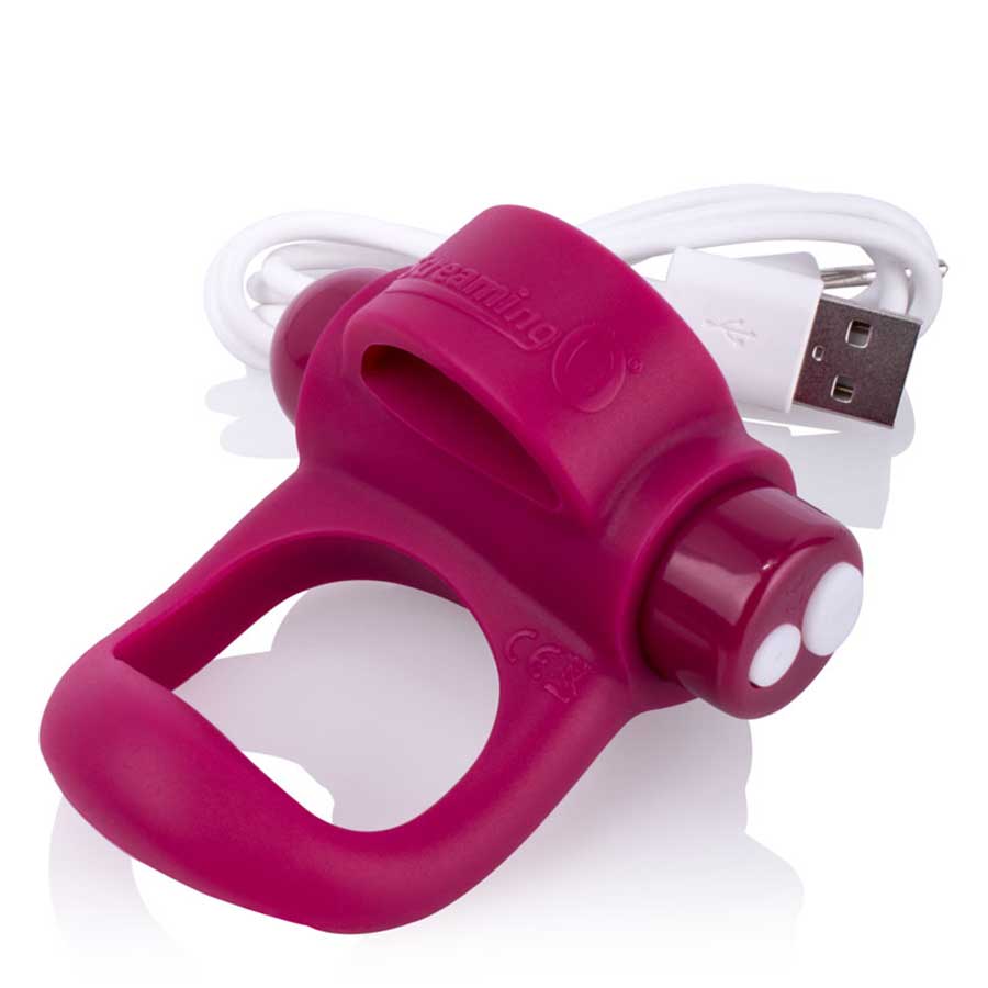 Screaming O Charged You Turn Plus Silicone Vibrating Cock Ring Cock Rings Merlot