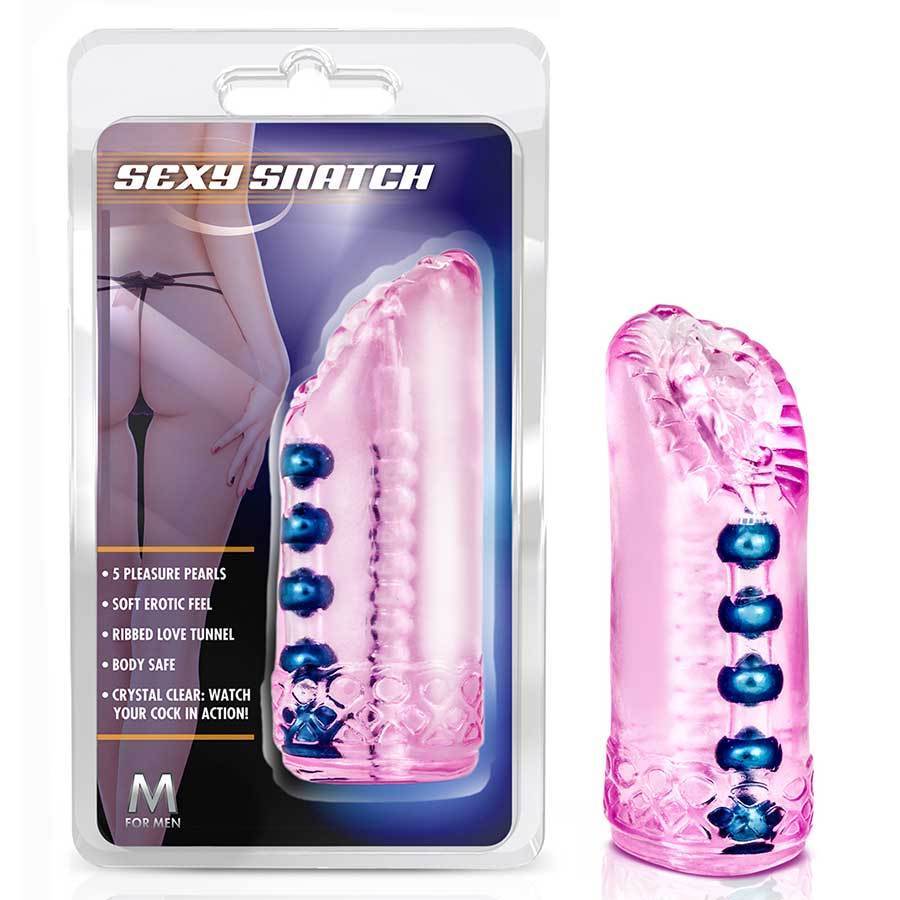 Sexy Snatch Pink Pocket Pussy Masturbator with Pleasure Beads Masturbators