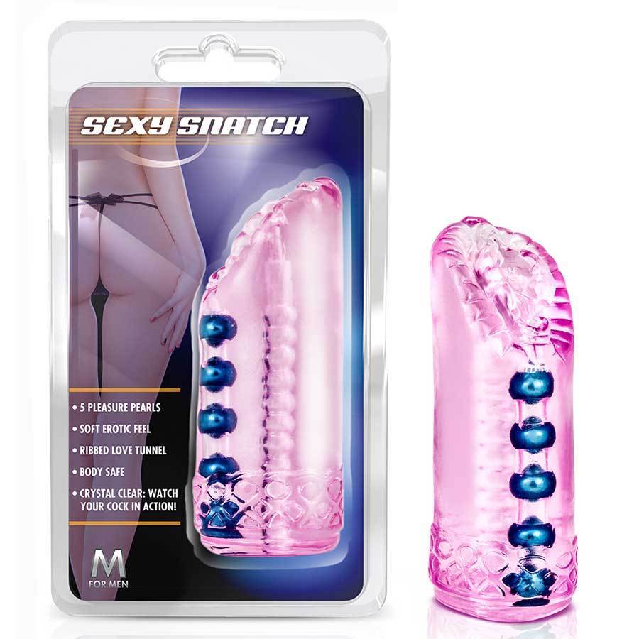 Sexy Snatch Pink Pocket Pussy Masturbator with Pleasure Beads