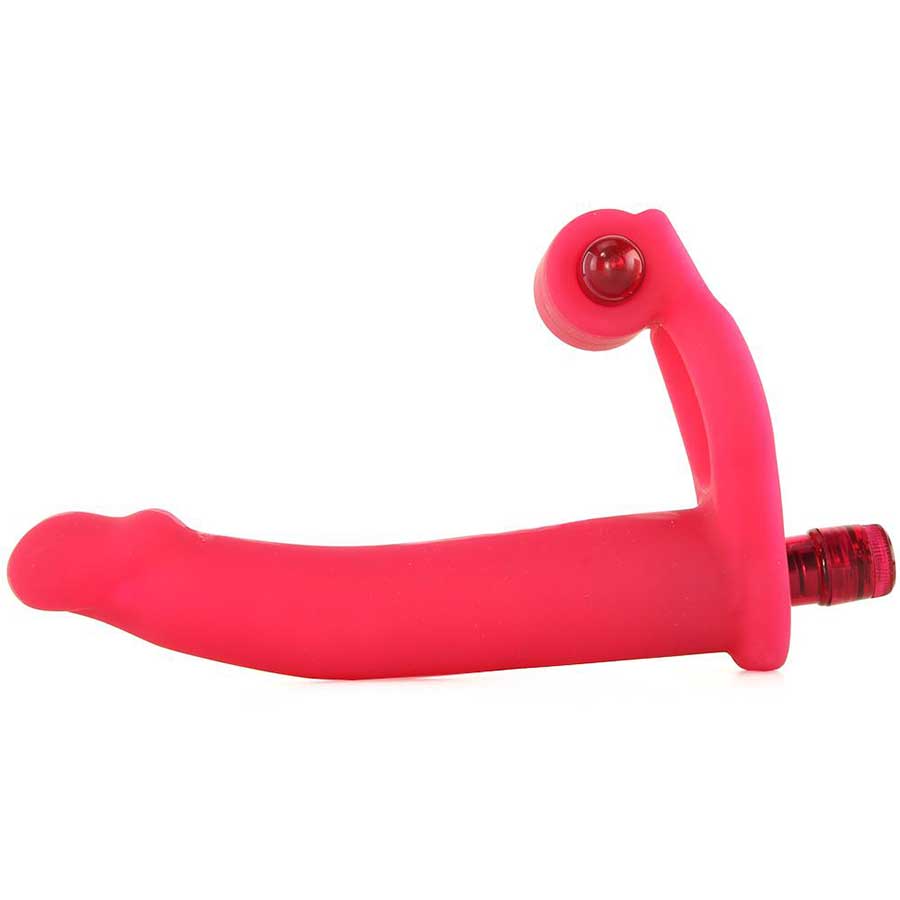 Silicone Double Penetrator Studmaker Vibrating Cock Ring Red by Nass Toys Cock Rings