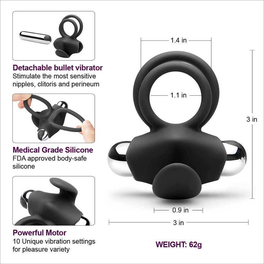 Silicone Flicker Vibrating Cock Ring &amp; Penis Enhancer by Lynk Pleasure Cock Rings