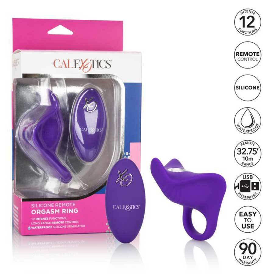 Silicone Remote Controlled Vibrating Orgasm Cock Ring by Cal Exotics Cock Rings