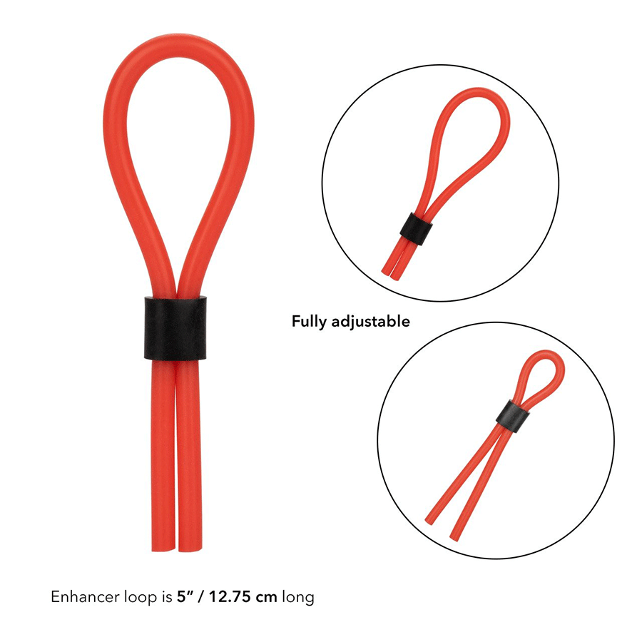Silicone Stud Red Lasso Cock Ring by Cal Exotics Cock Rings