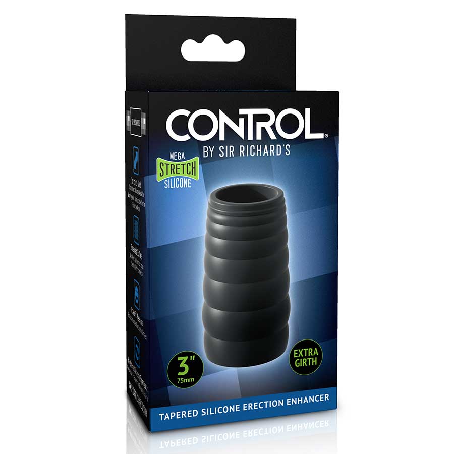 Sir Richard&#39;s Control Open Tip Tapered Silicone Erection Enhancer Cock Sheaths