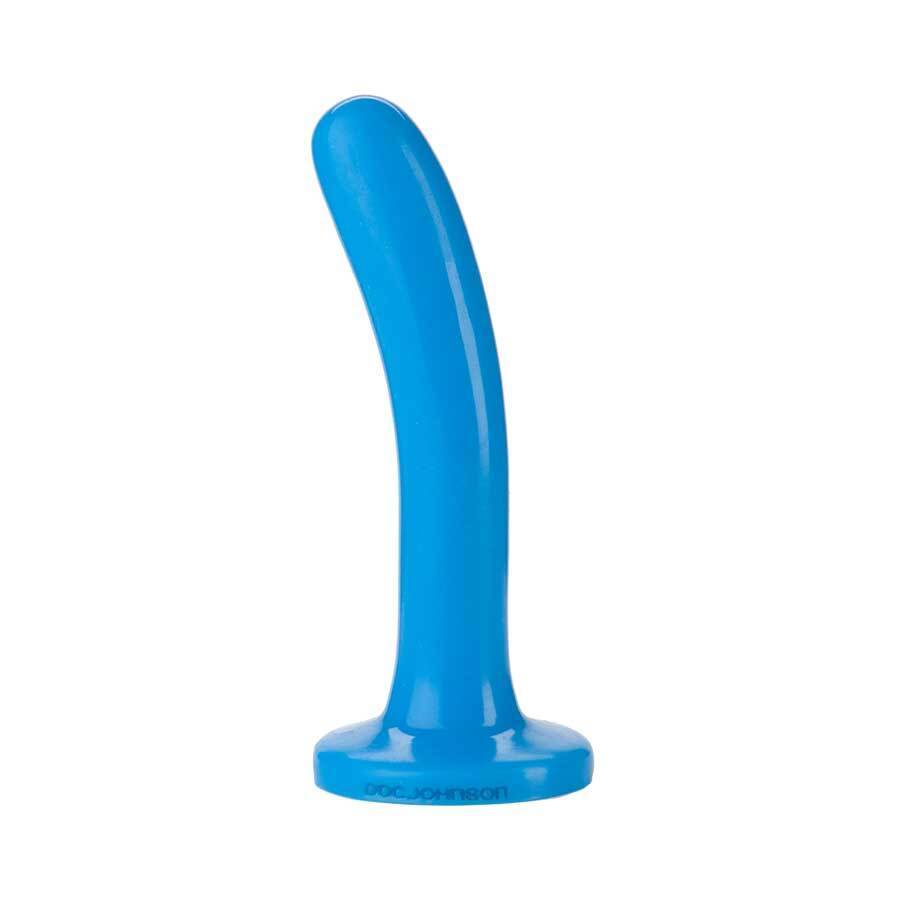Slim Platinum Silicone Anal Dildo by Doc Johnson - Blue Anal Sex Toys