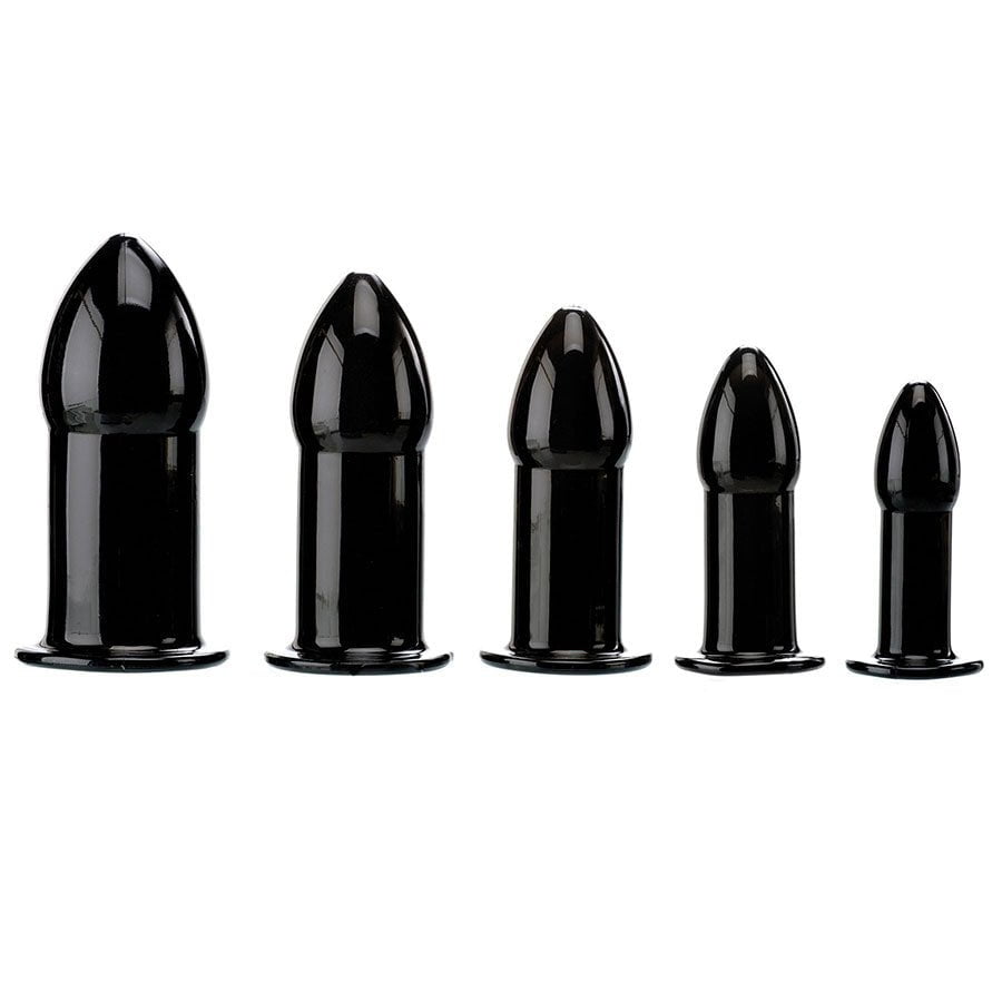 Smooth Anal Dilator Expansion Pug Kit Black Anal Sex Toys