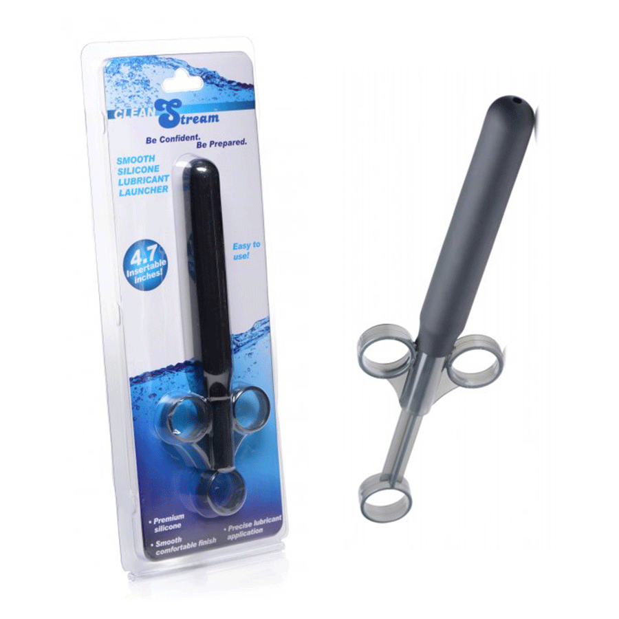Smooth Silicone XL Black Lubricant Launcher by CleanStream Lube Launcher
